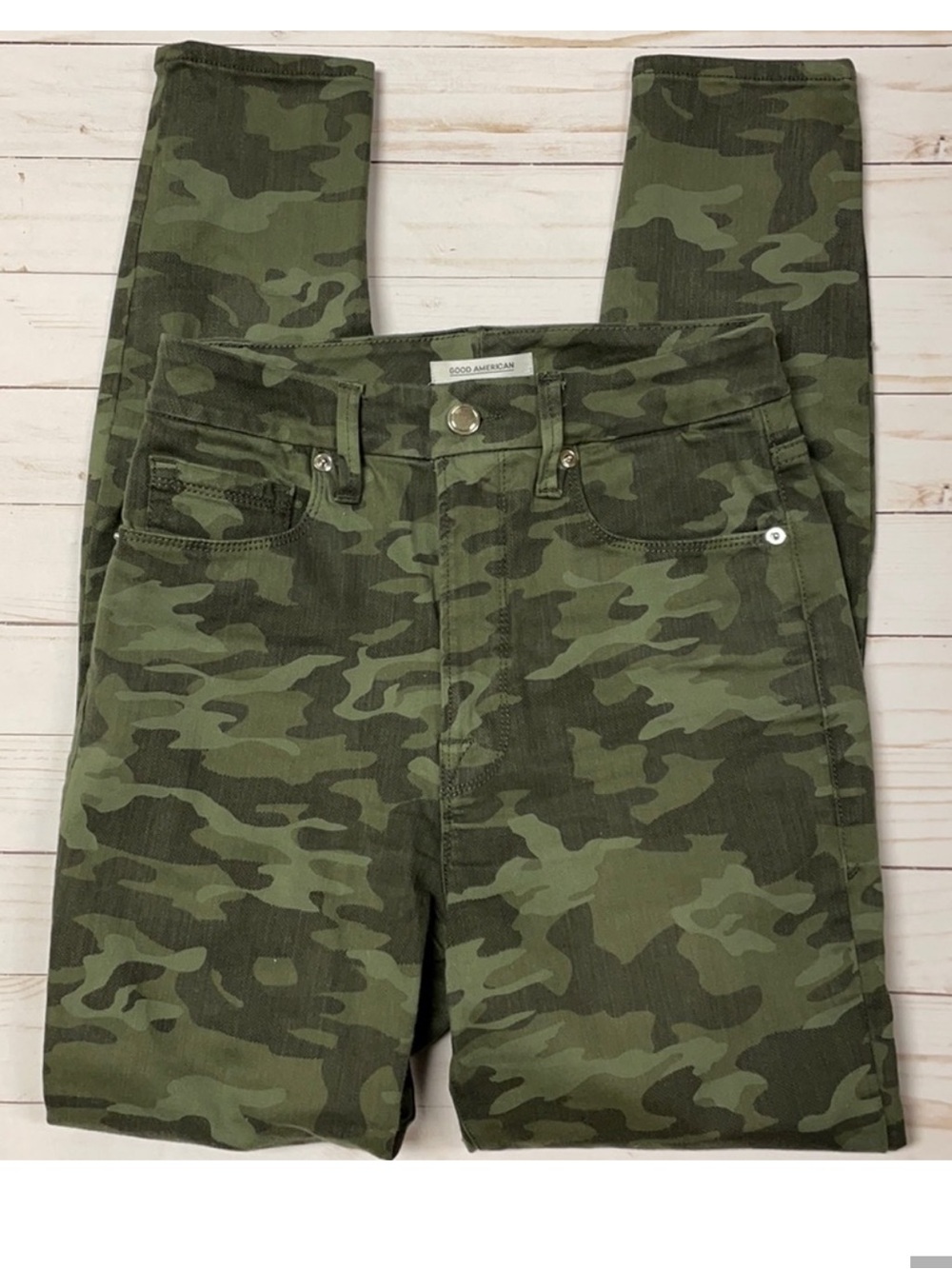 Good American Good Waist Skinny Jean Camo Size 4